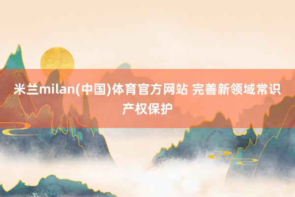 米兰milan(中国)体育官方网站 完善新领域常识产权保护