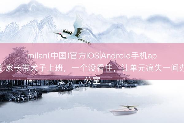 milan(中国)官方IOS|Android手机app下载 家长带犬子上班,一个没看住,让单元痛失一间办公室