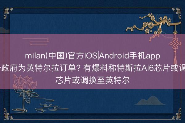 milan(中国)官方IOS|Android手机app下载 特朗普政府为英特尔拉订单? 有爆料称特斯拉AI6芯片或调换至英特尔