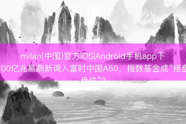 milan(中国)官方IOS|Android手机app下载 3700亿兆易鼎新调入富时中国A50,指数基金成“接盘侠”?
