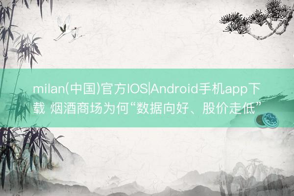 milan(中国)官方IOS|Android手机app下载 烟酒商场为何“数据向好、股价走低”