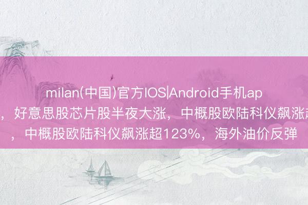 milan(中国)官方IOS|Android手机app下载 SpaceX直线跳水，好意思股芯片股半夜大涨，中概股欧陆科仪飙涨超123%，海外油价反弹
